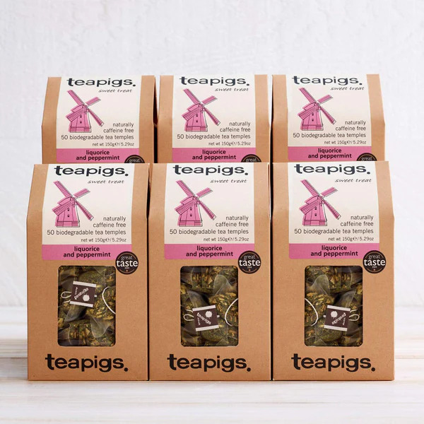 teapigs Liquorice & Peppermint - 50 Tea Bags (box of 6)