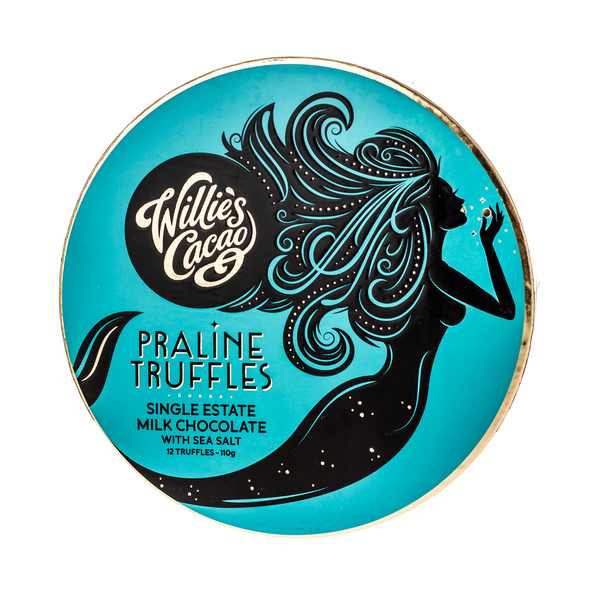 Willie's Cacao - Praline Truffles Milk Chocolate with Sea Salt 110g