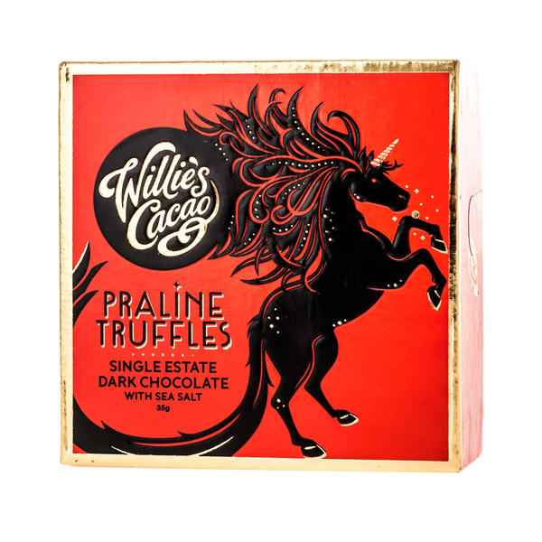 Willie's Cacao - Praline Truffles Dark Chocolate with sea salt