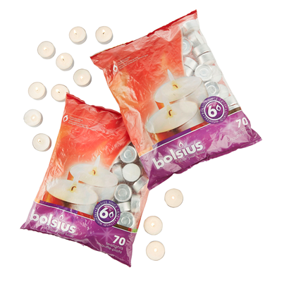 Bolsius tea lights 6 hour - 70pcs