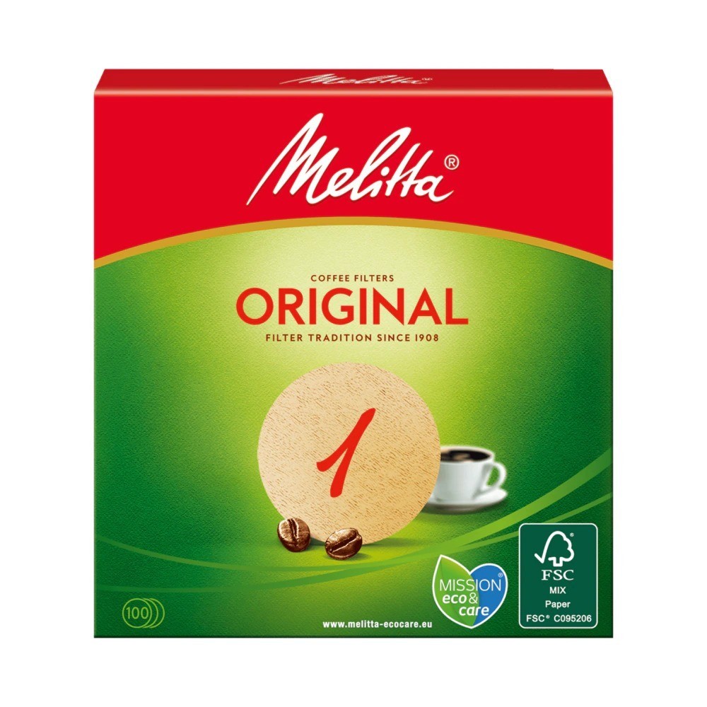 Melitta Paper Coffee Filters 1 - Round Filter - 100 pieces