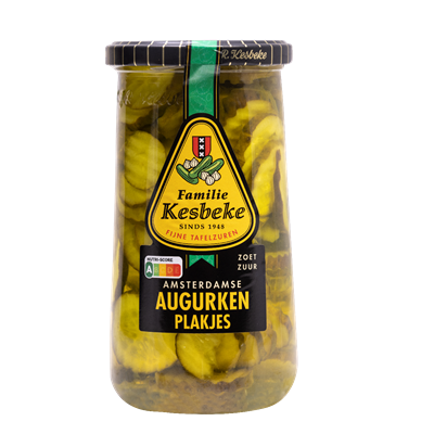 Kesbeke - Augurken plakjes groen 720 ml