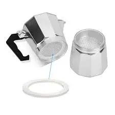 Silicone Rubber Ring Seal + sieve for  Moka Pot (Bialetti)