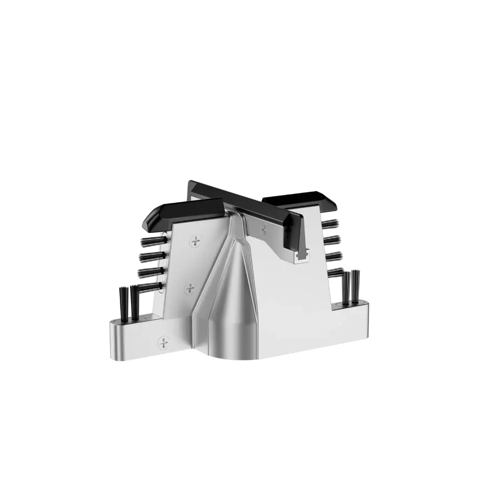 Kaffee Klar - cleaning head for double shot portafilter with flat bottom right-angle soft rubber