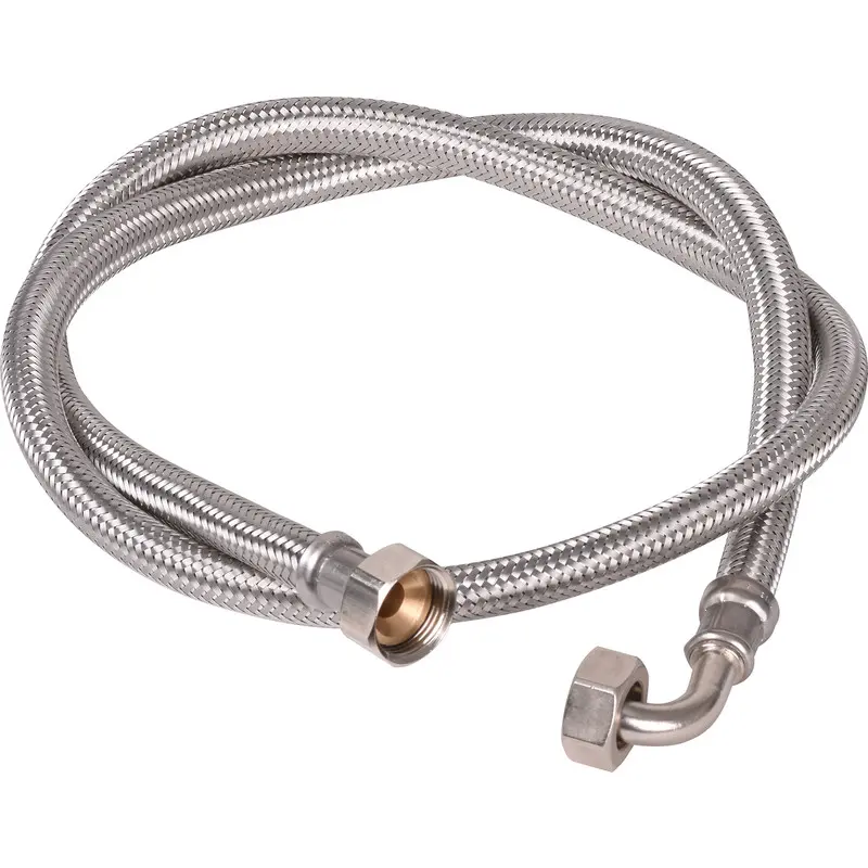 Flexible Stainless Steel Hose 150cm – 3/4" x 3/4"Conical Connection with elbow (Female)
