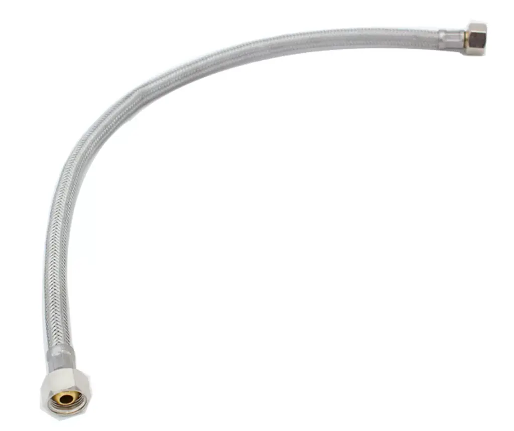 Flexible RVS INOX 50cm – 3/8" male x 3/8" male aansluitslang met terugslagklep