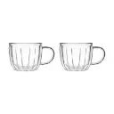 Vialli Design - Tulip Double-walled Glass Cups 250ml set of 2