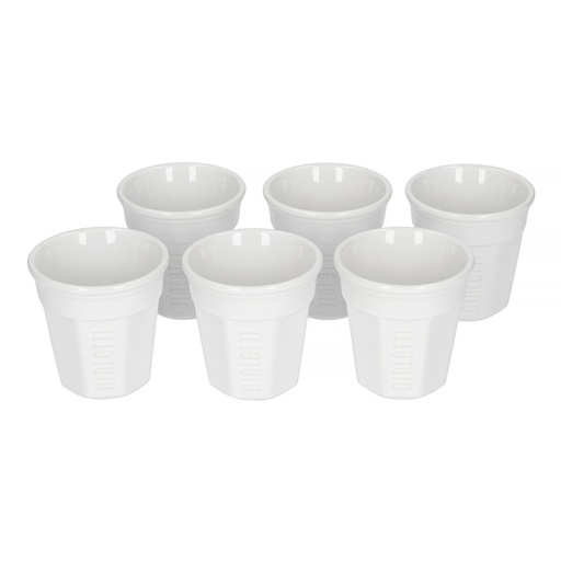 [YOTZ502] Bialetti Bicchierini - Set of 6 Espresso Cups - White