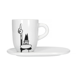 [Y0TZ101] Bialetti - Porcelain Mug and Biscotti Saucer Set 340ml