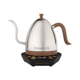 [BA10VKVDE-SS] Brewista Artisan Variable Temperature Kettle Stainless Steel with Wood 1000ml