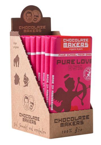 Chocolatemakers Bio Puur liefde puur 65% (85gr - 10 bars)