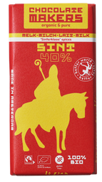 Chocolatemakers Bio Sinterklaas bar melk 40% Sinterklaaskruiden