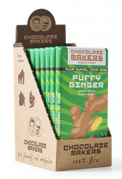 Chocolatemakers Puffy Ginger Pure - Puffed Quinoa & Ginger (10 bars)