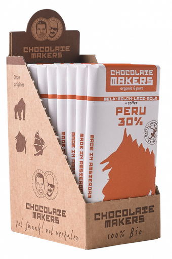 Chocolatemakers - Bio Awajun Melk - Milch - Lait 30% (85 gram) - Fairtrade (box of 10)