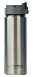 [PER473SE] EcoVessel - Insulated Water Bottle Perk - Silver Express 16oz / 473 ml