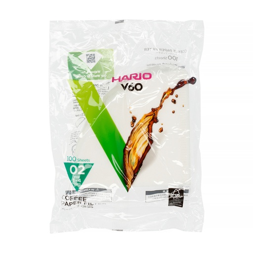 [VCF-02-100W] Hario V60-02 filter papers - White - 100pcs