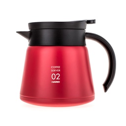 [VHS-60R] Hario Insulated Stainless Steel Server V60-02 Red - 600ml