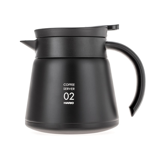 [VHS-60B] Hario Insulated Stainless Steel Server V60-02 Black - 600ml