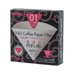 [VCF-01-40W] Hario V60-01 Paper Filter - 40pcs (VCF-01-40W)