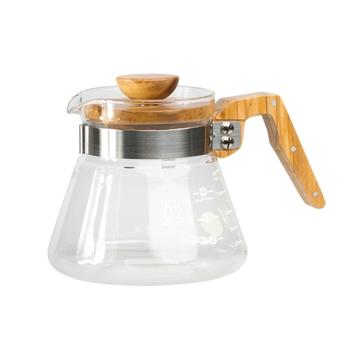 [VCWN-60-OV] Hario Coffee Server 600ml - Olive Wood