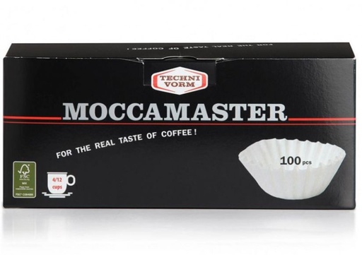 [85025] Moccamaster Basket (korf) filter paper for CDT Grand/Thermoserve (100pcs)