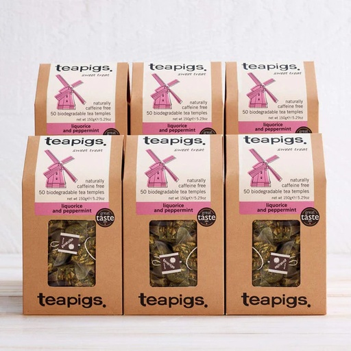 [4022] teapigs Liquorice & Peppermint - 50 Tea Bags (box of 6)