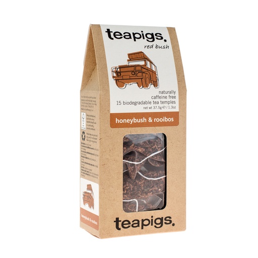 teapigs Honeybush and Rooibos - 15 Tea Bags (Box of 6)