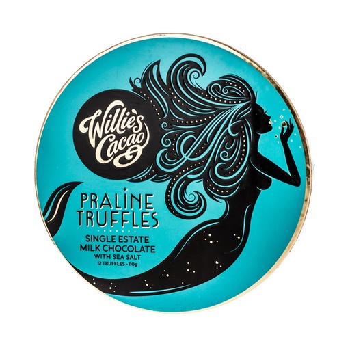 Willie's Cacao - Praline Truffles Milk Chocolate with Sea Salt 110g