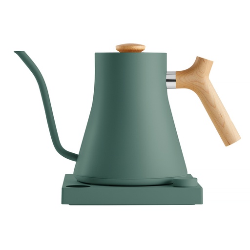[1150MP-EU-A] Fellow Stagg EKG - Electric Pour-Over Kettle - Smoke Green with maple handle