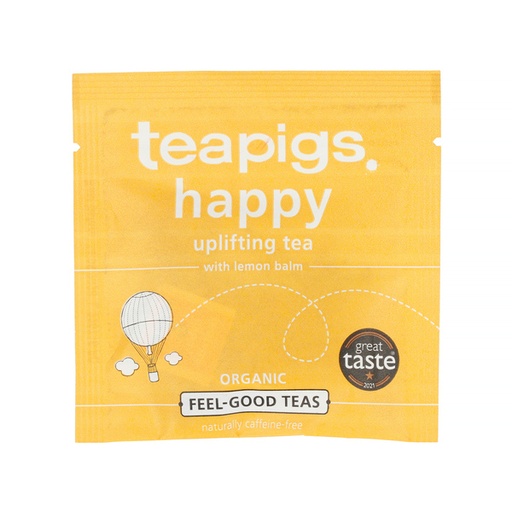 teapigs Happy - Uplifting Tea - Box of 50 Tea Bags in envelopes