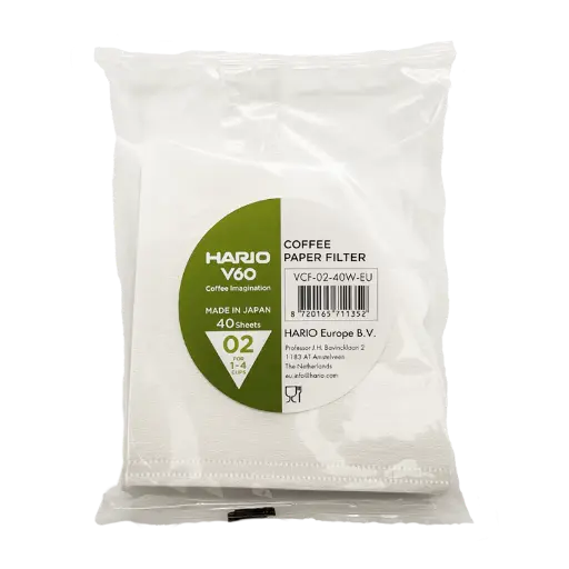 [VCF-02-40W-EU] Hario V60 02 Filter Papers 40 pcs White