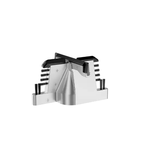 Kaffee Klar - cleaning head for double shot portafilter with flat bottom right-angle soft rubber