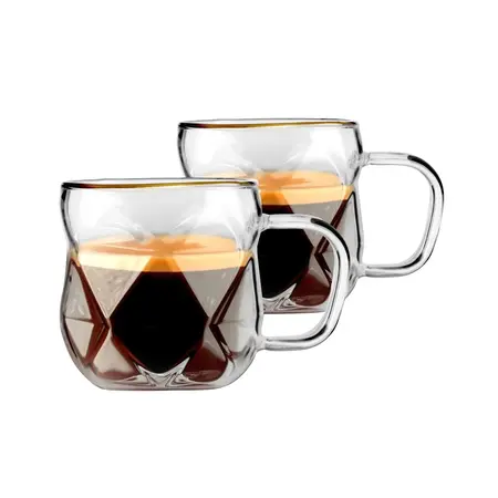 Vialli Design - Geo Gold espresso cups 120 ml - set of 2