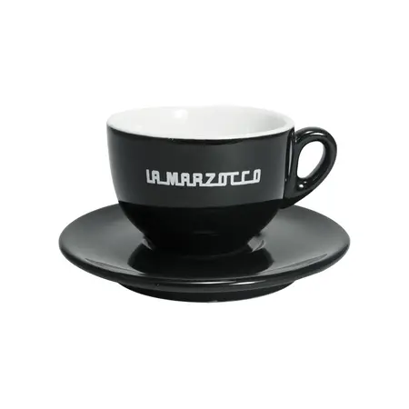 La Marzocco - Linea Set of 2 Cappuccino Cups and Saucers - Black